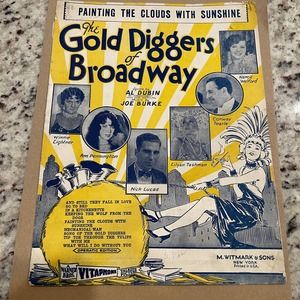 Vintage The Gold Digger of Broadway Music Score Al Dubin Magazine